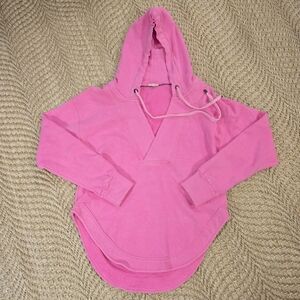 Anthropologie Pilcro Wharfside V-Neck Hoodie Pink